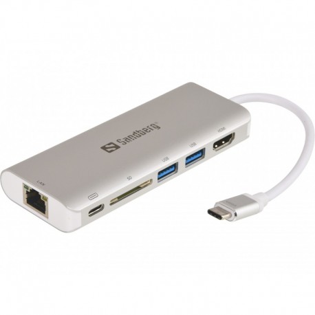 Sandberg USB-C Dock HDMILANSDUSB,61W (136-18)