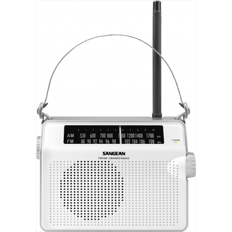 SANGEAN PR-D6 - FM/AM Portable Radio - White