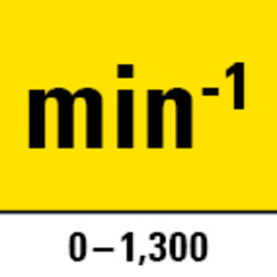 Αριθμός στροφών ρελαντί 1.300 min-1